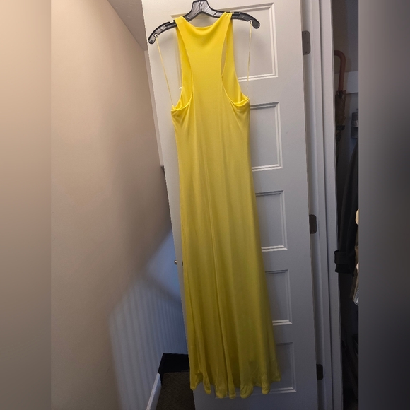 Ralph Lauren Black Label Sunny Yellow Racerback Maxi Dress - Picture 7 of 8